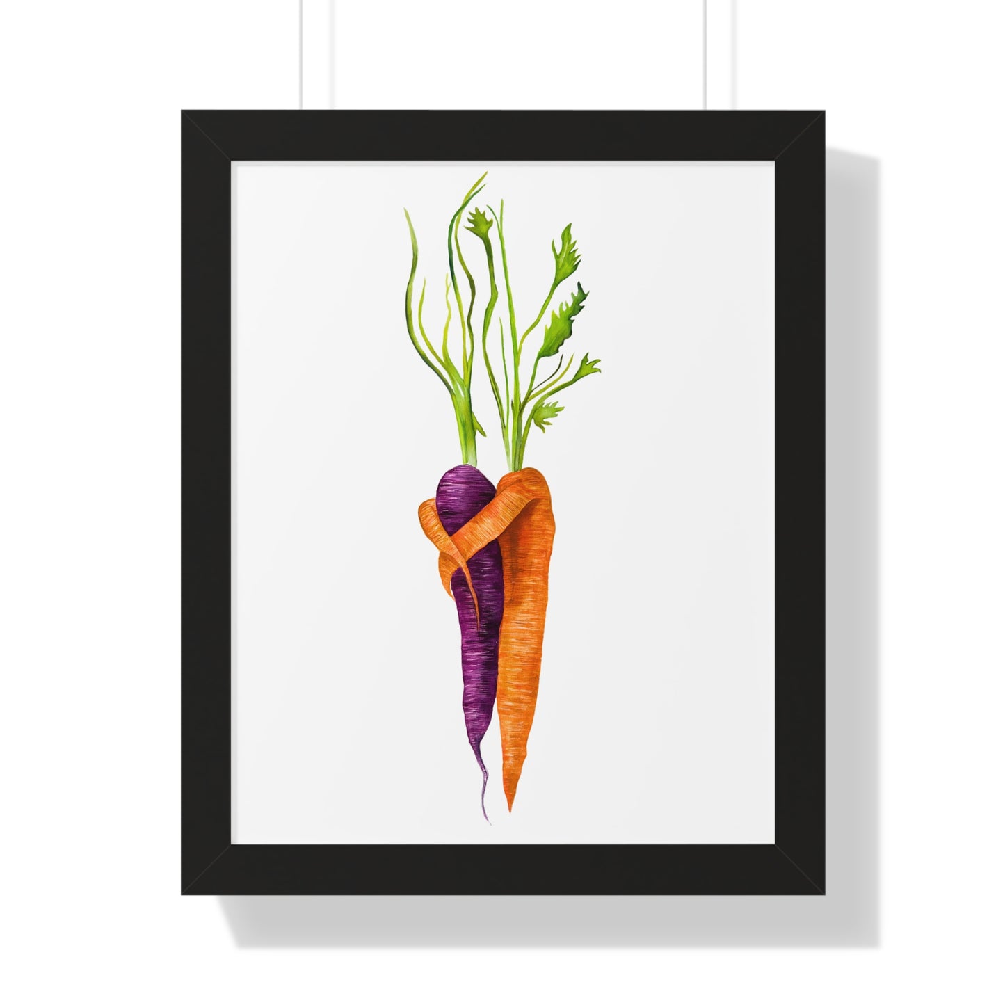 Watercolor Carrot Pair Botanical Art Print — Kitchen & Farmhouse Wall Decor