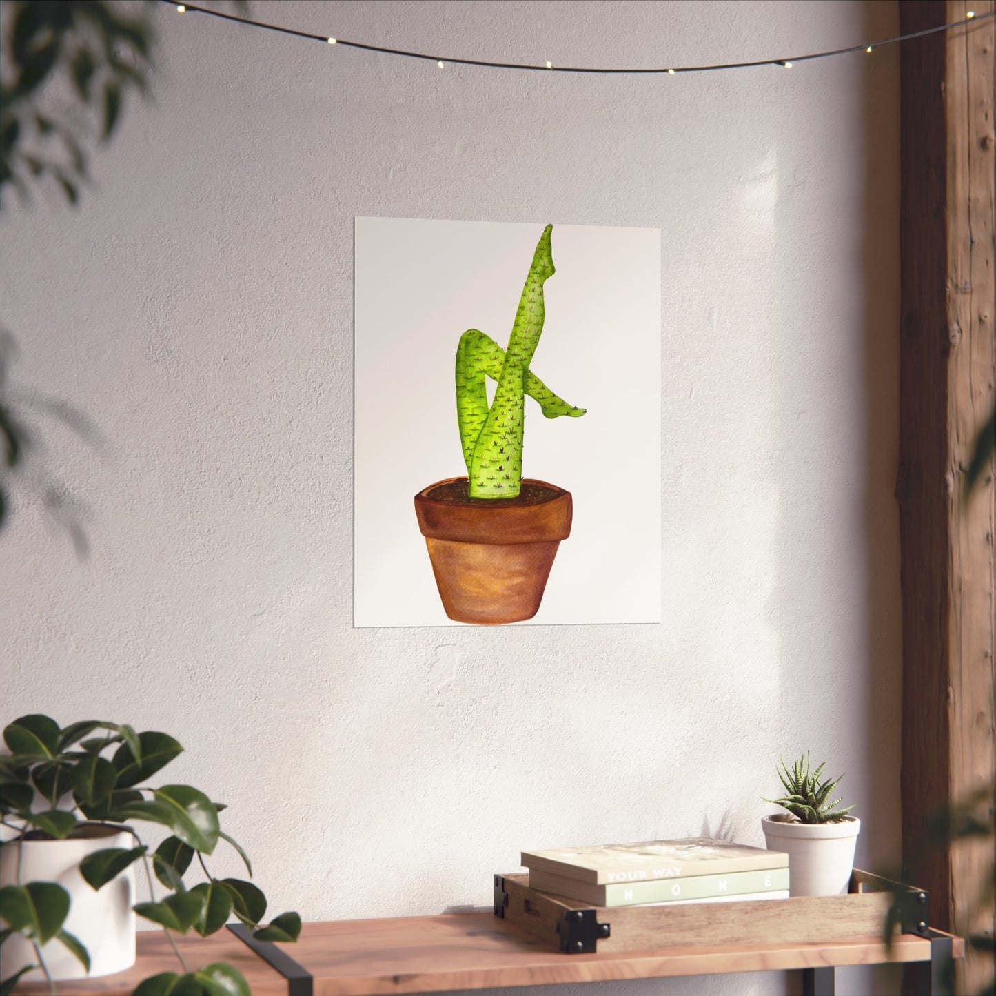 Potted Cactus Legs Print