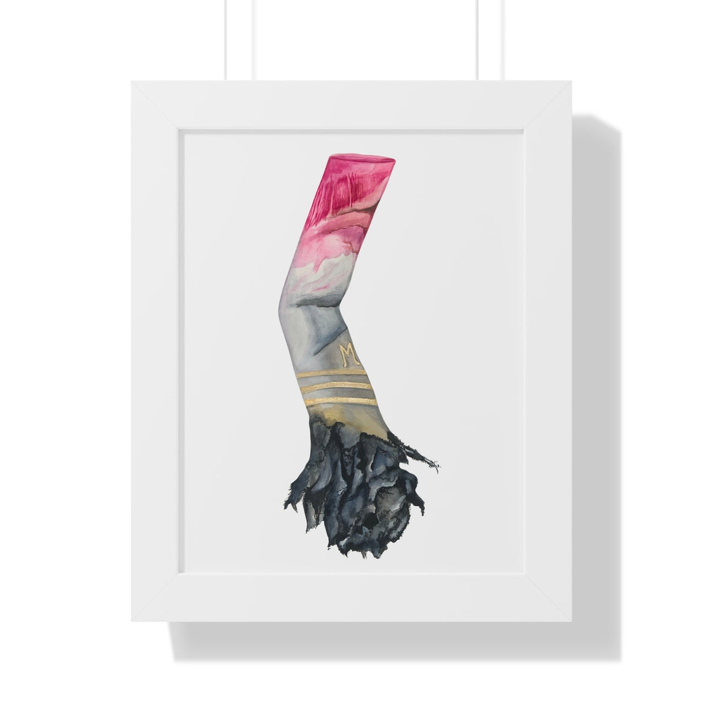 Framed Lipstick Cigarette Iconic 'One Last Drag'