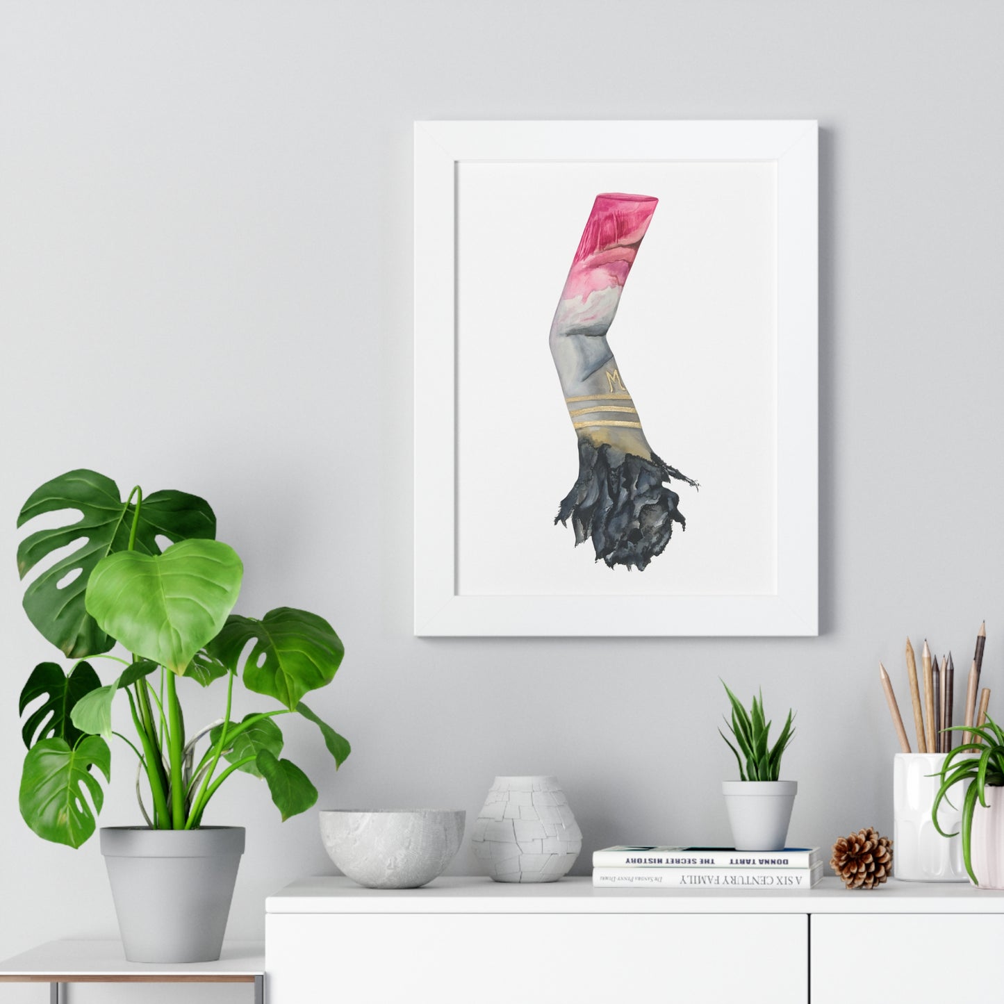 Framed Lipstick Cigarette Iconic 'One Last Drag'