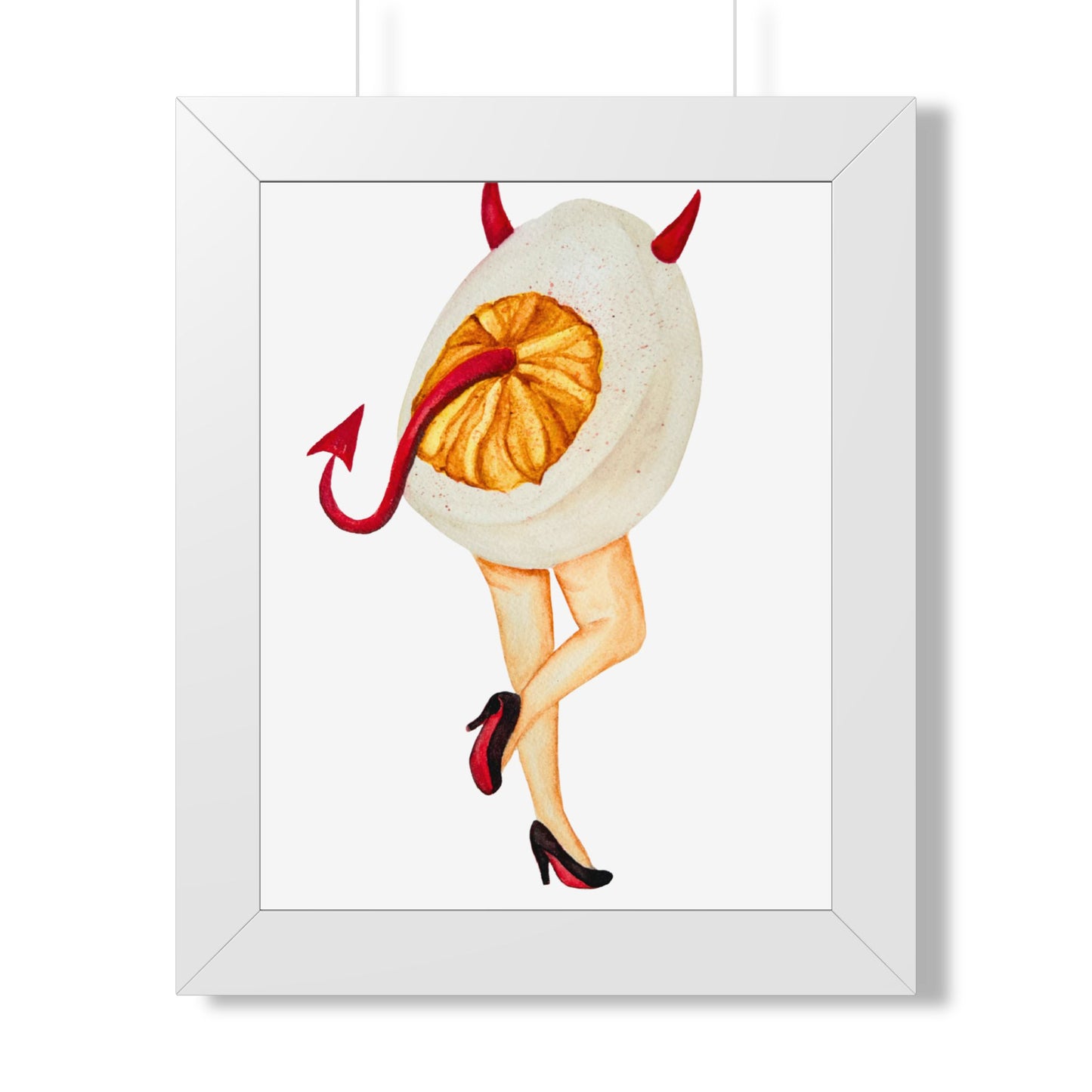 Devilish Egg Darling Quirky Pinup Art Framed Print