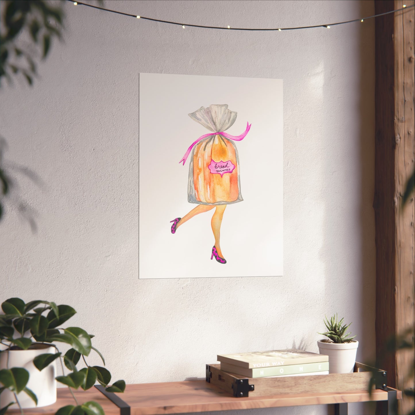 Giclée Art Print — Whimsical 'Bread Winner' Feminist Funny Illustration