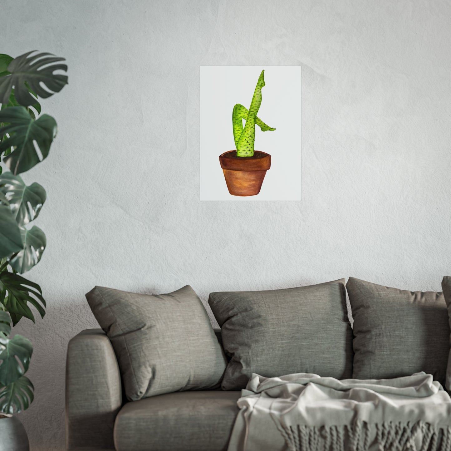 Potted Cactus Legs Print