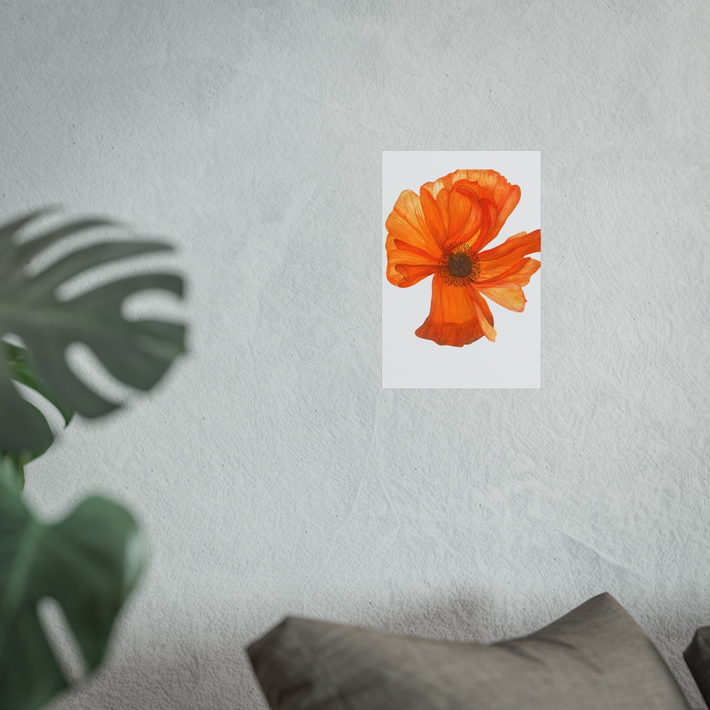 Giclée Art Print — Orange Poppy Floral Wall Art