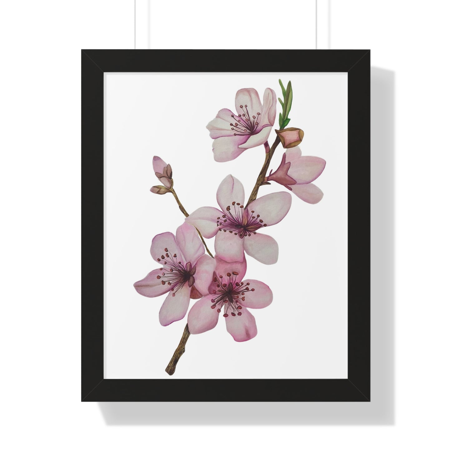 Framed Cherry Blossom Print — Pink Floral Wall Art Print