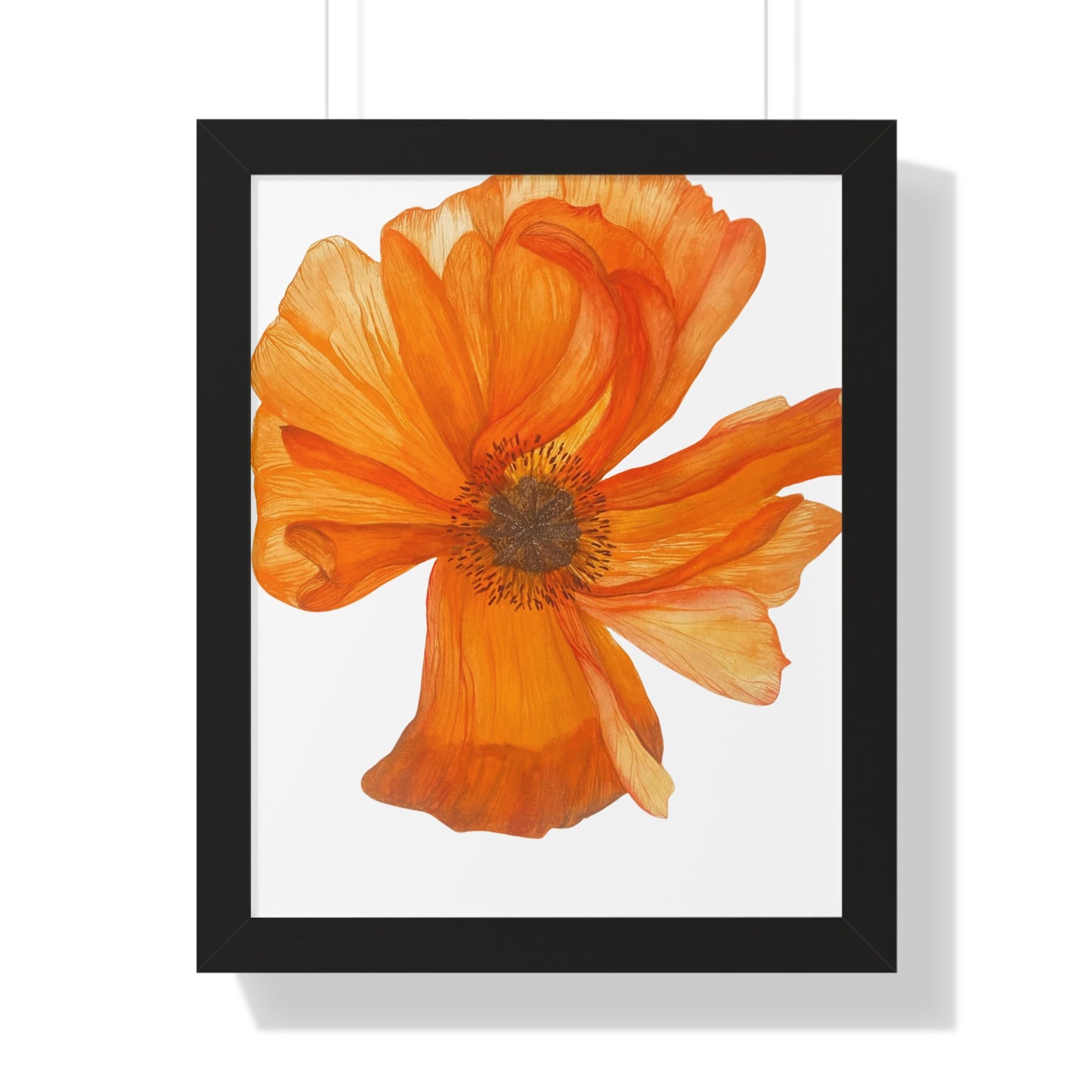 Framed Print – Orange Poppy Floral Art Print