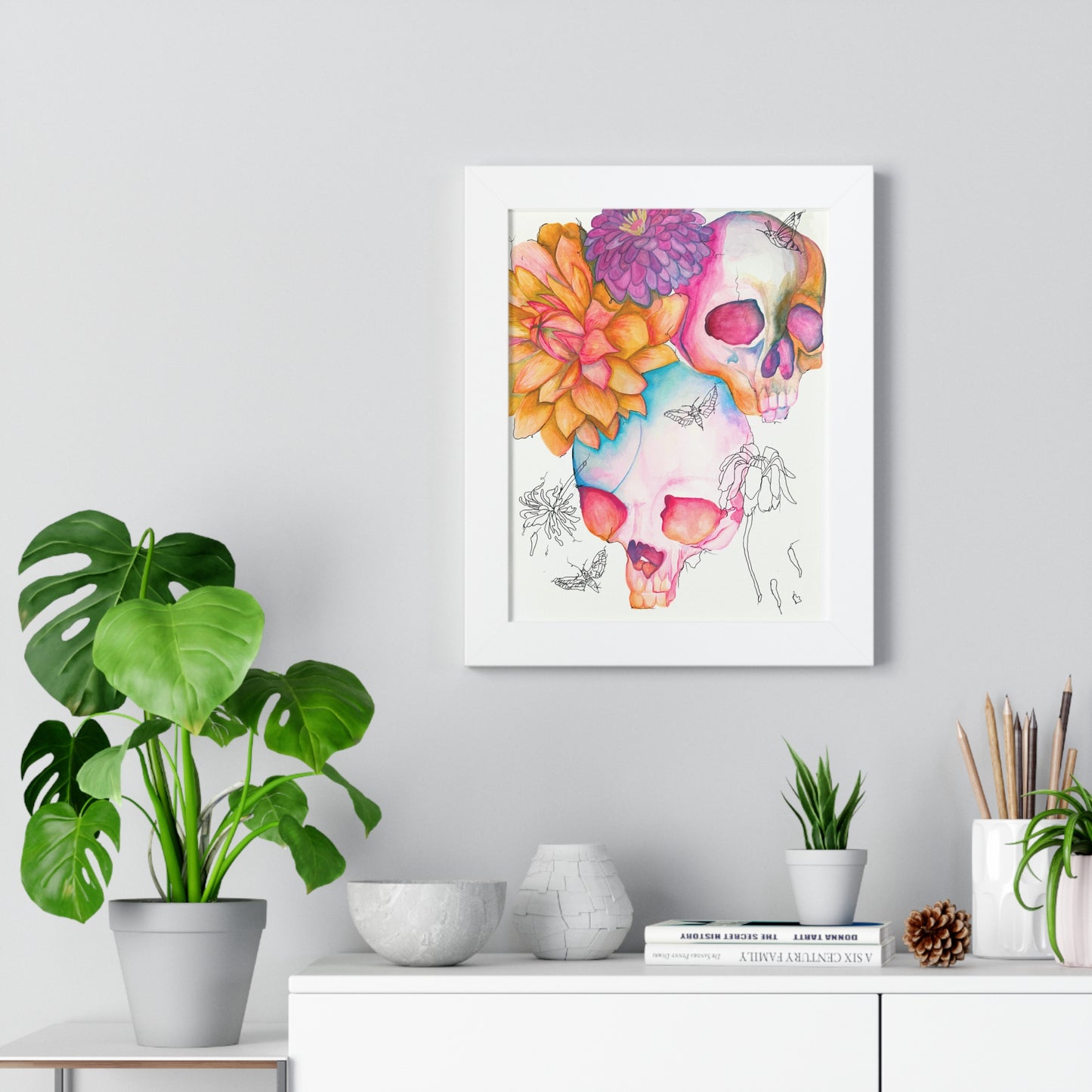 Floral Skull Art Print