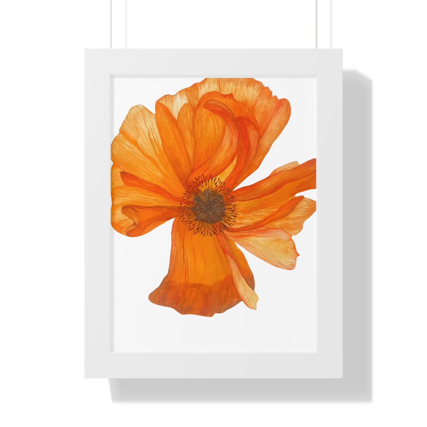 Framed Print – Orange Poppy Floral Art Print