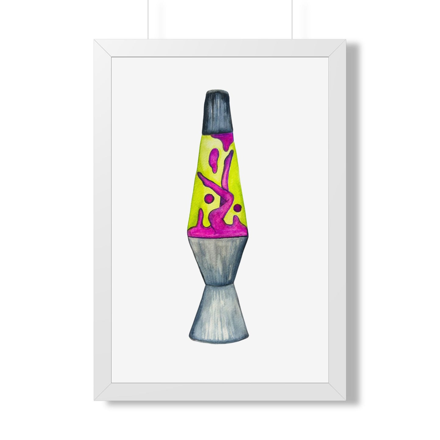 Lava Lamp Lady Framed Poster  Retro Neon Home Wall Art