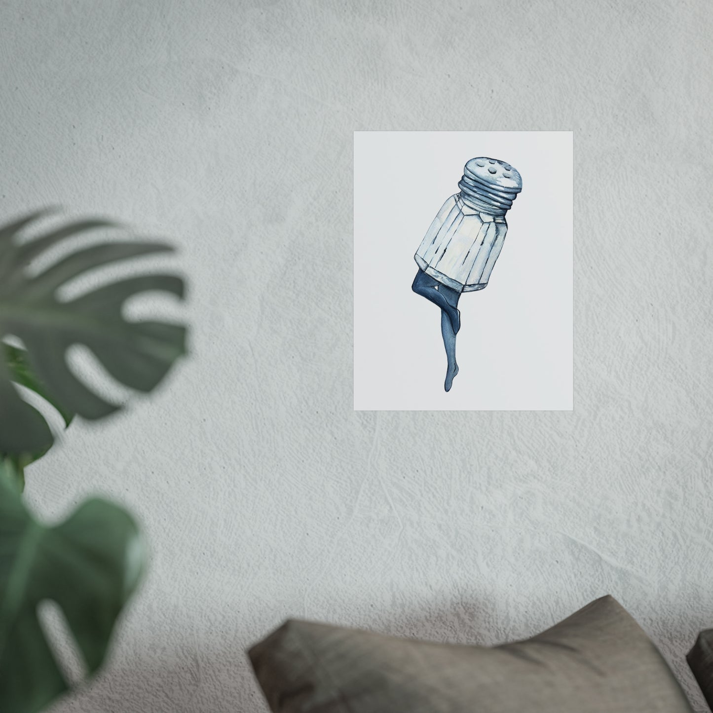 Salt Shaker Legs art Print Surreal Watercolor Poster