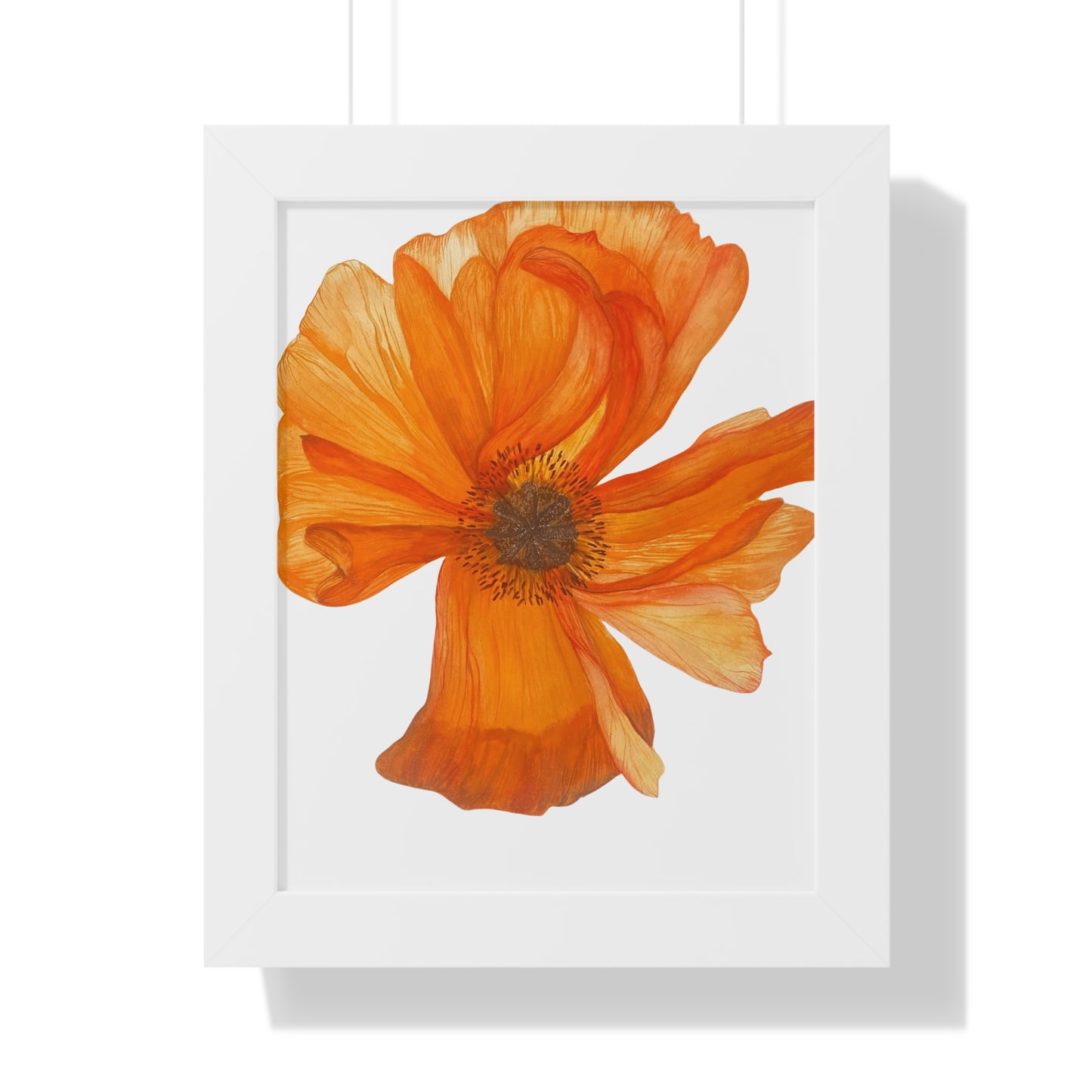 Framed Print – Orange Poppy Floral Art Print