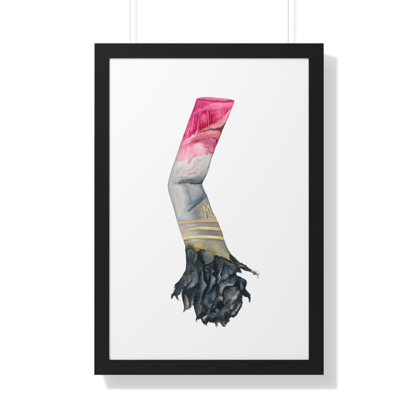 Framed Lipstick Cigarette Iconic 'One Last Drag'