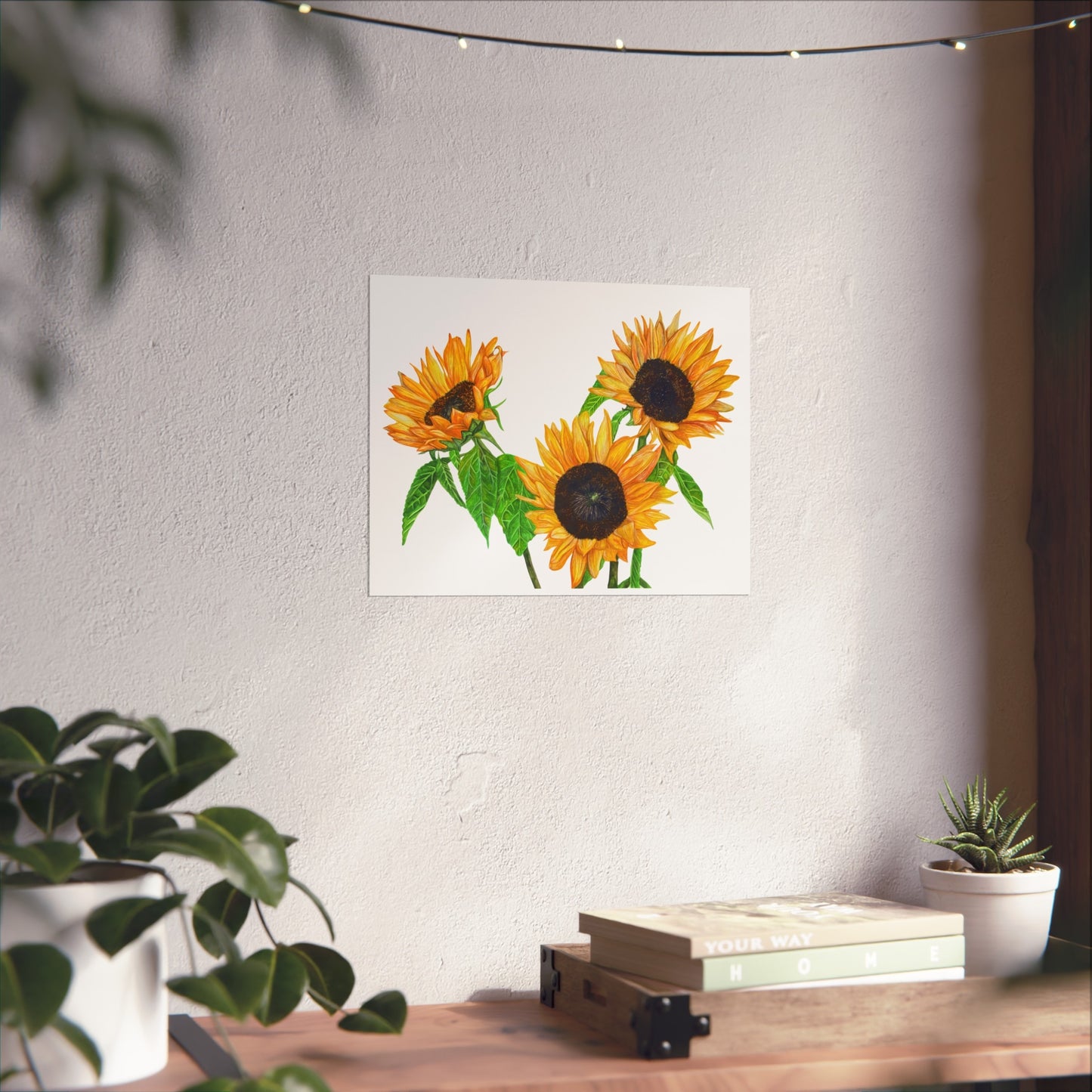 Sunflower Giclée Art Print — Bright Botanical Wall Art
