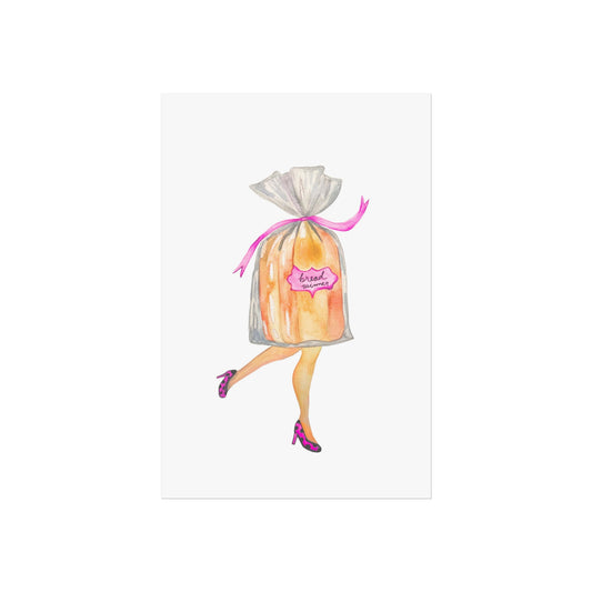 Giclée Art Print — Whimsical 'Bread Winner' Feminist Funny Illustration