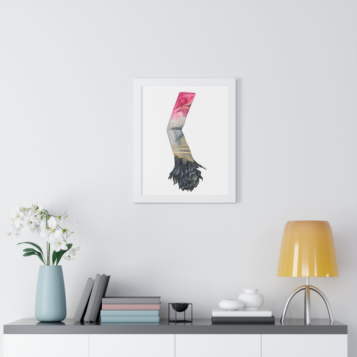 Framed Lipstick Cigarette Iconic 'One Last Drag'