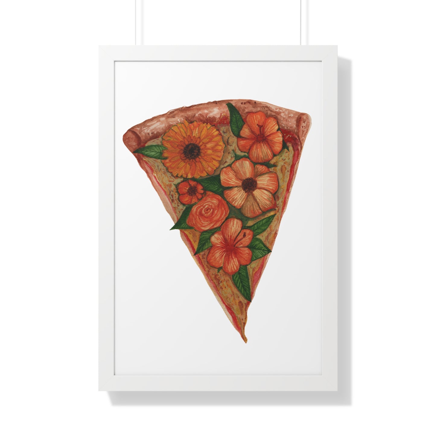 Floral Pizza Slice Art Print