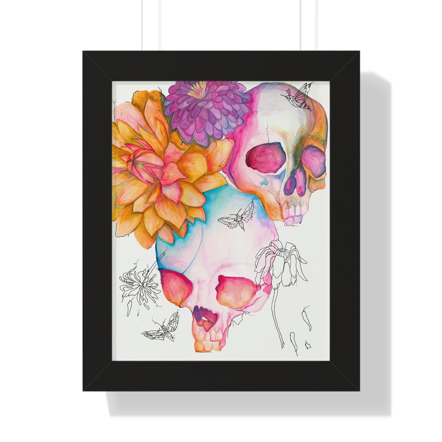 Floral Skull Art Print