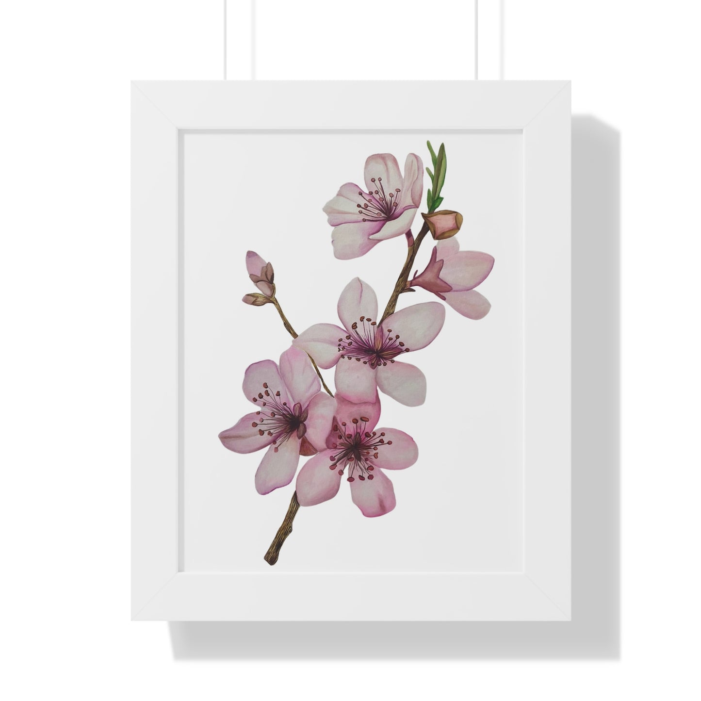 Framed Cherry Blossom Print — Pink Floral Wall Art Print