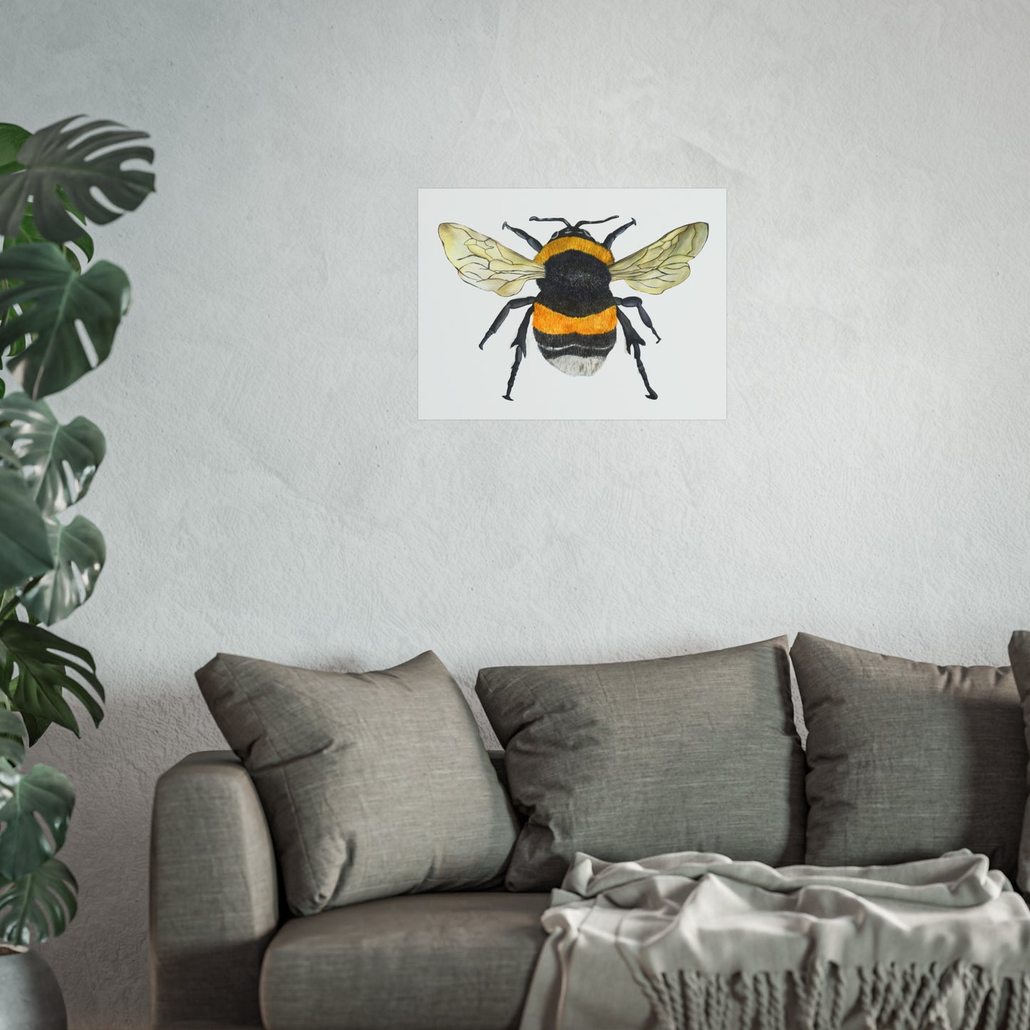 Bumblebee Giclée Art Print — Watercolor Bee Wall Art