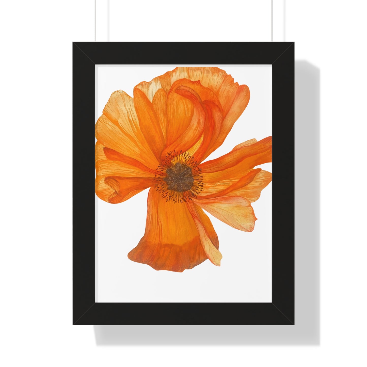 Framed Print – Orange Poppy Floral Art Print