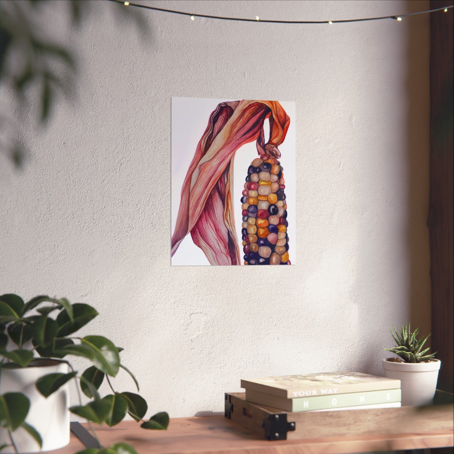 Indian Corn Giclée Art Print — Colorful Autumn Maize Wall Art
