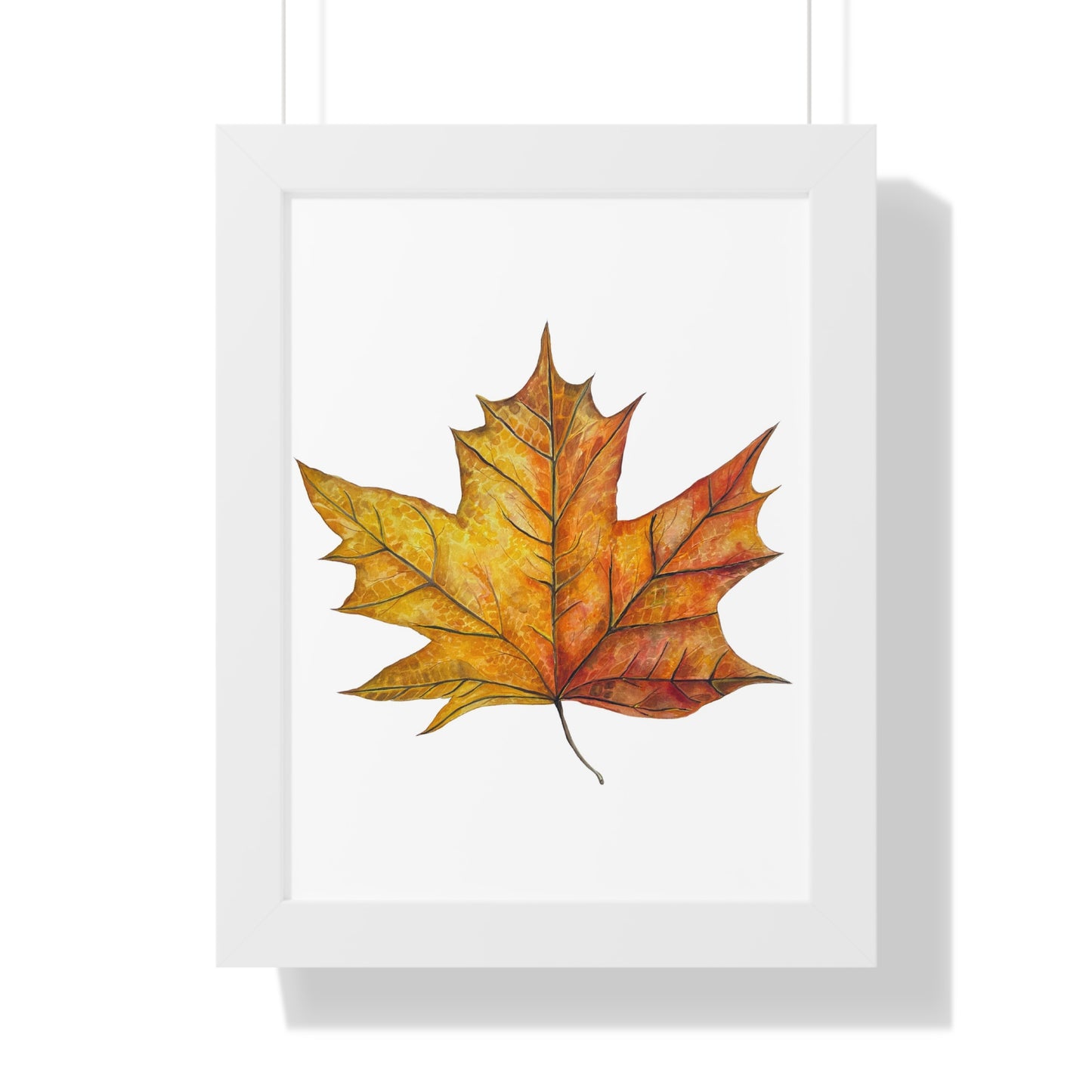 Autumn Maple Leaf Framed Print  — Botanical Wall Art