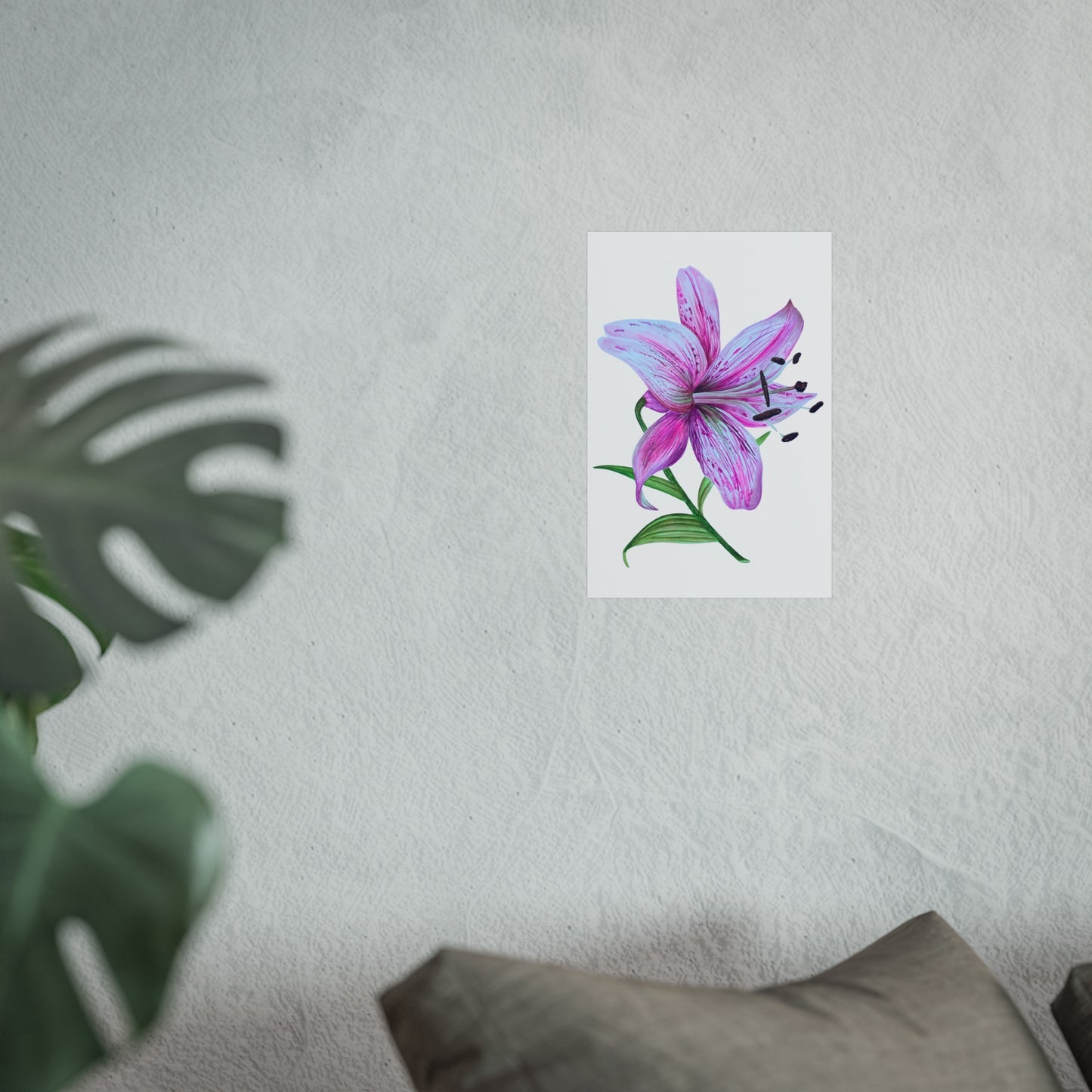 Pink Lily Giclée Art Print — Botanical Wall Art Poster