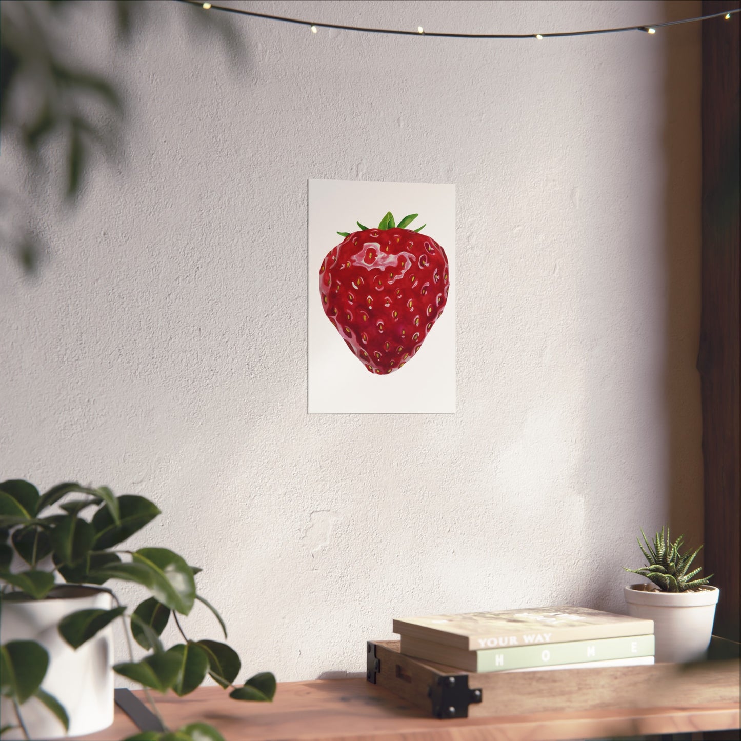 Strawberry Giclée Art Print — Botanical Fruit Wall Art