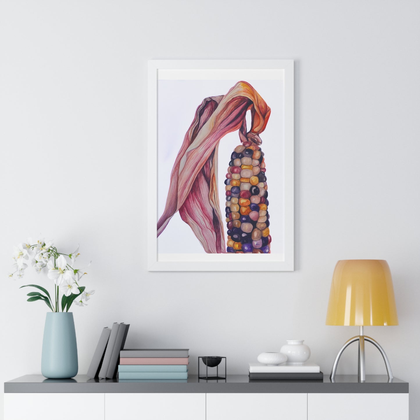 Indian Corn - Heirloom Rainbow Corn Framed Print