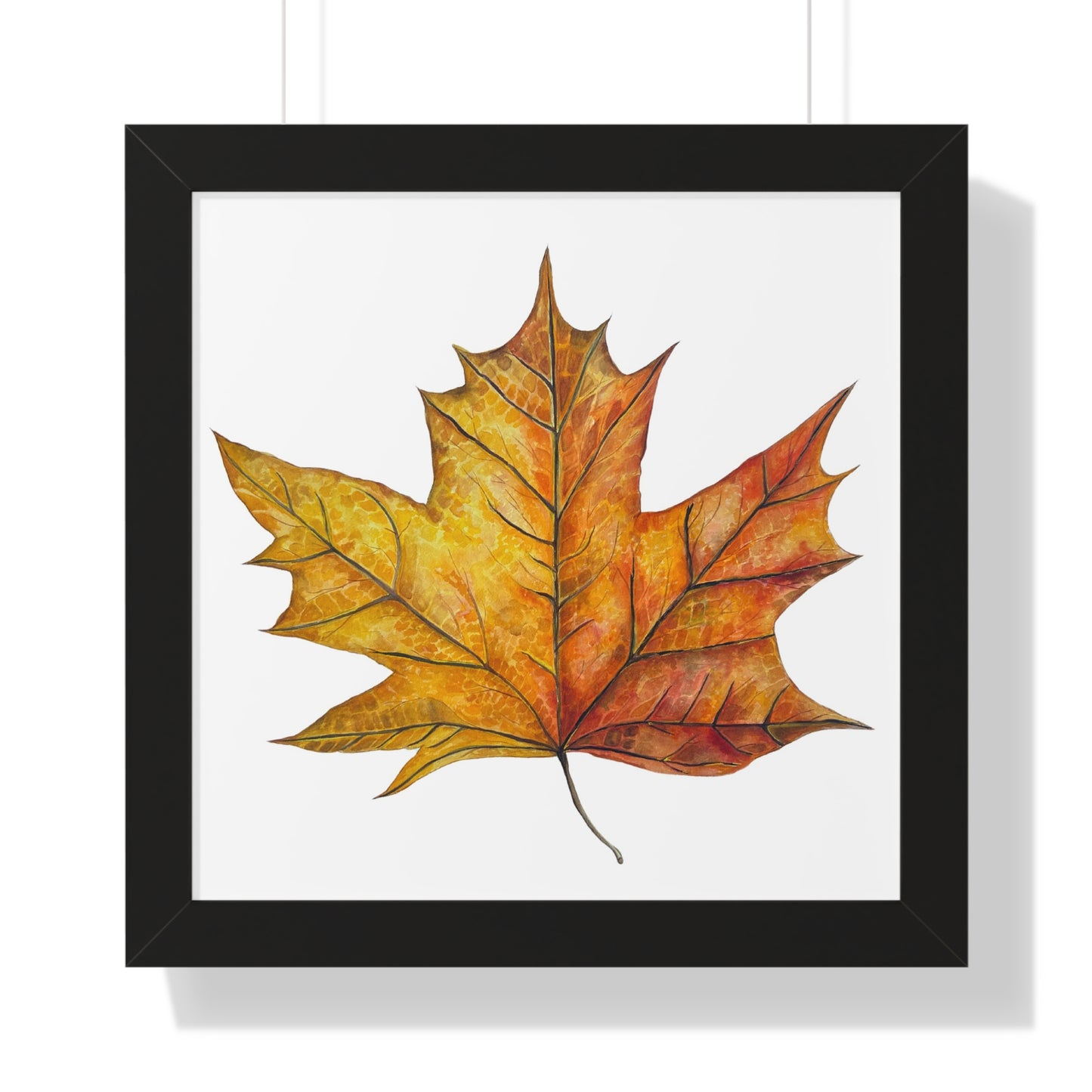 Autumn Maple Leaf Framed Print  — Botanical Wall Art
