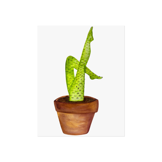 Potted Cactus Legs Print