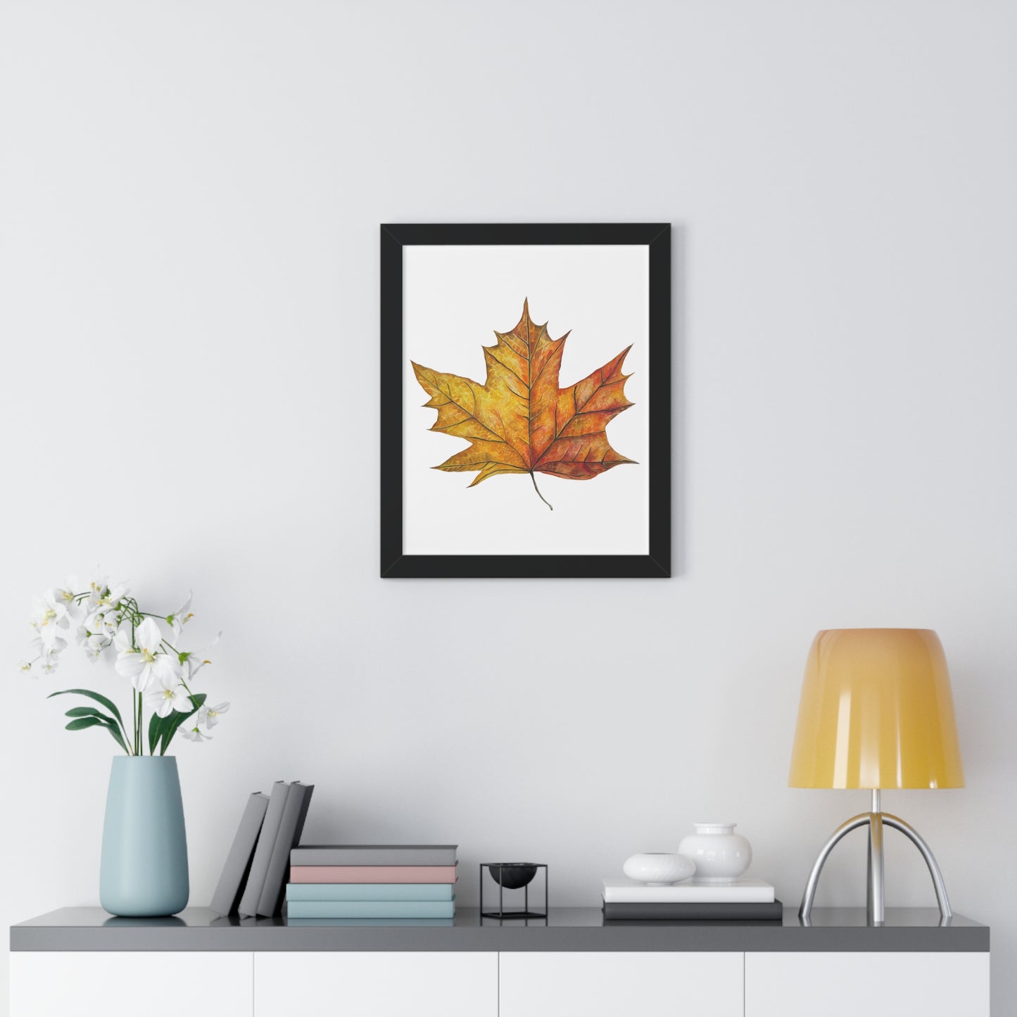 Autumn Maple Leaf Framed Print  — Botanical Wall Art