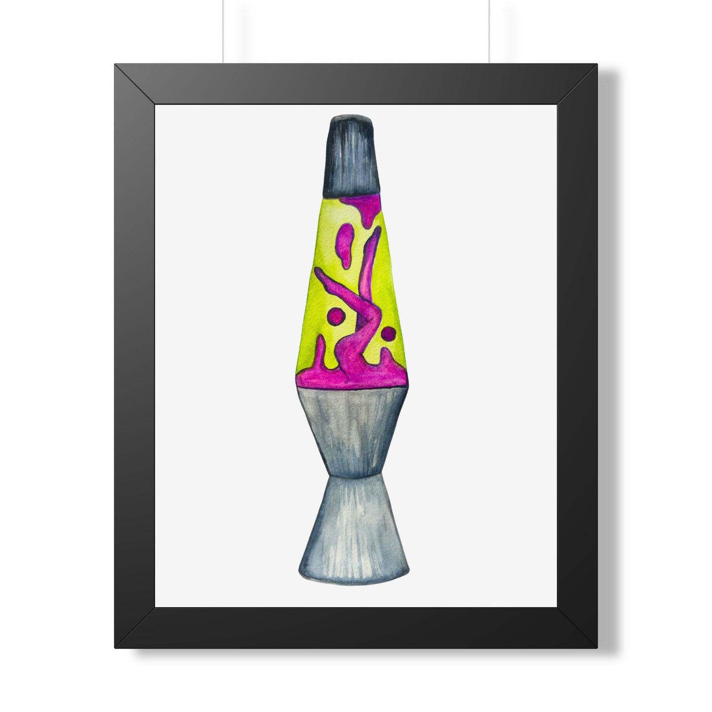 Lava Lamp Lady Framed Poster  Retro Neon Home Wall Art