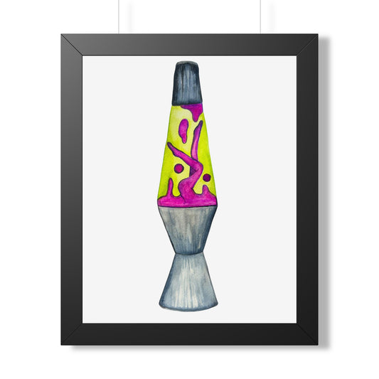Lava Lamp Lady Framed Poster  Retro Neon Home Wall Art