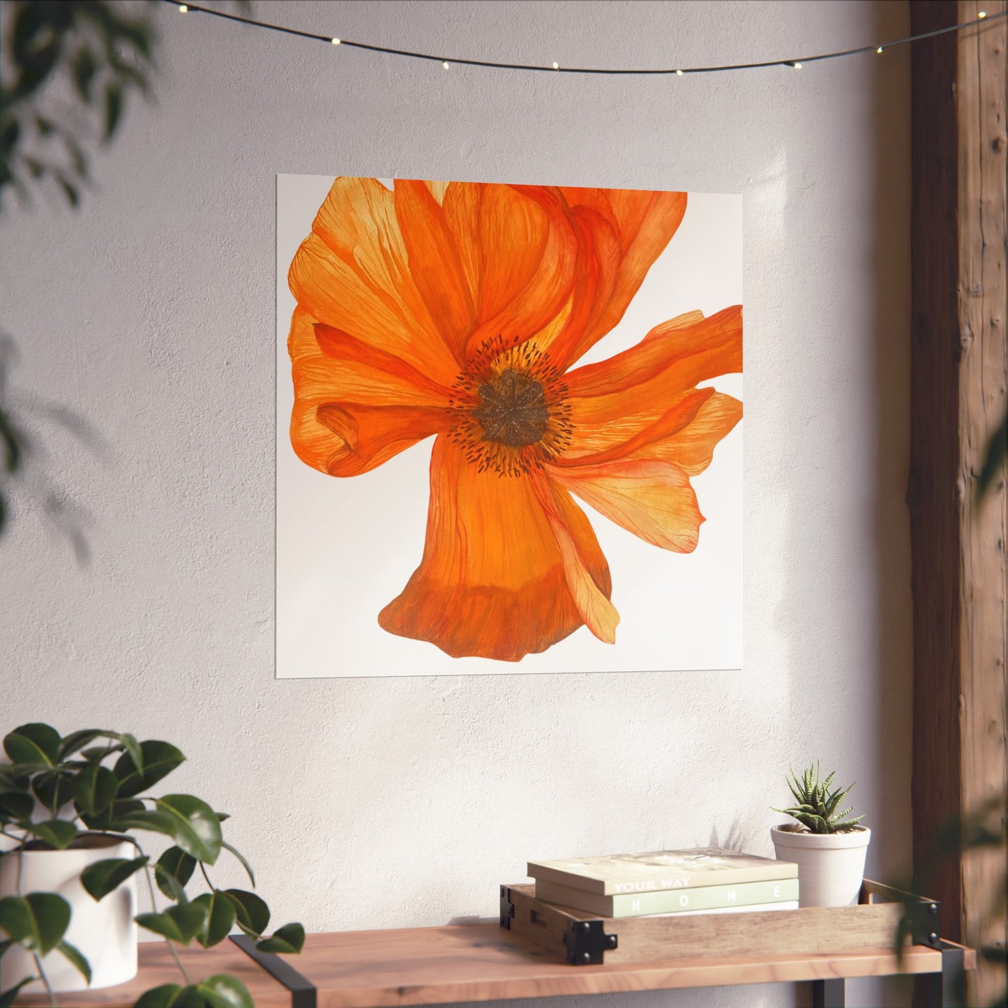Giclée Art Print — Orange Poppy Floral Wall Art