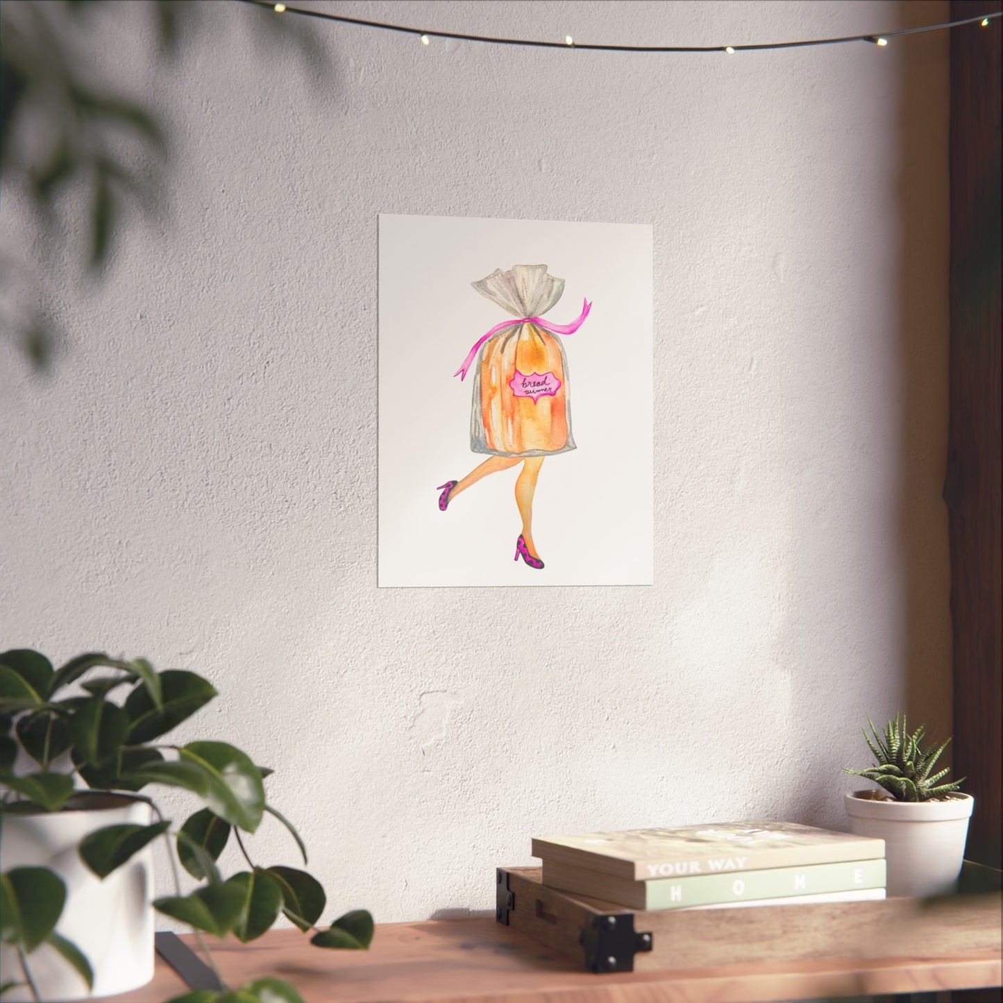 Giclée Art Print — Whimsical 'Bread Winner' Feminist Funny Illustration