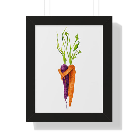 Watercolor Carrot Pair Botanical Art Print — Kitchen & Farmhouse Wall Decor
