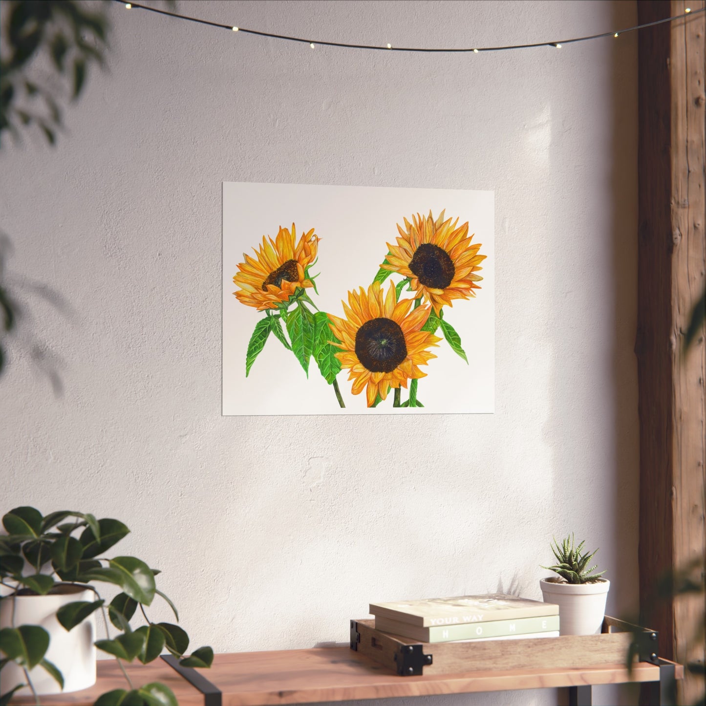 Sunflower Giclée Art Print — Bright Botanical Wall Art