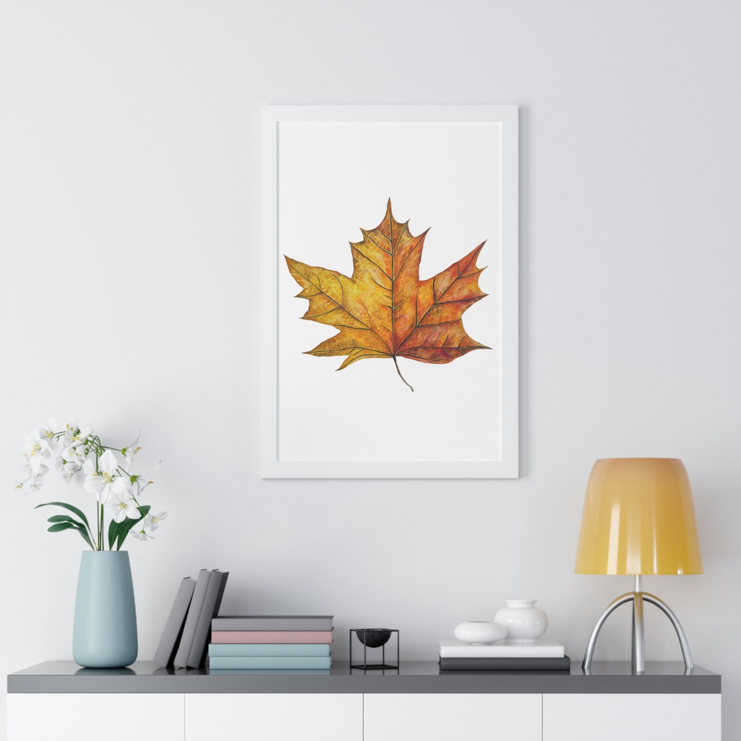 Autumn Maple Leaf Framed Print  — Botanical Wall Art