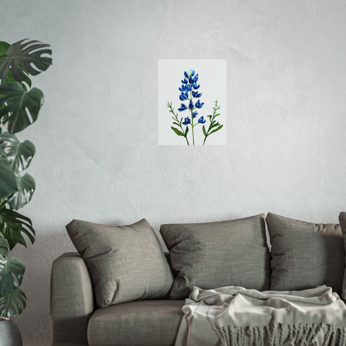 Bluebonnet Giclée Art Print — Botanical Wildflower Wall Art