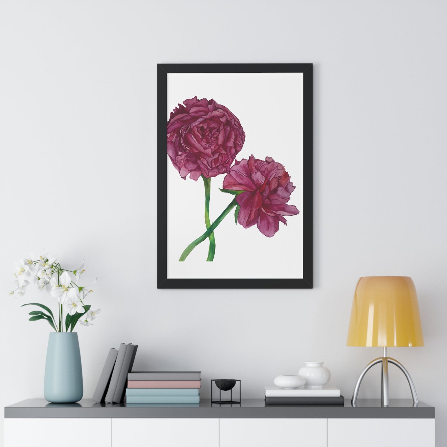Pink Peony Framed Art Print