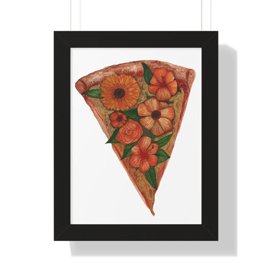 Floral Pizza Slice Art Print