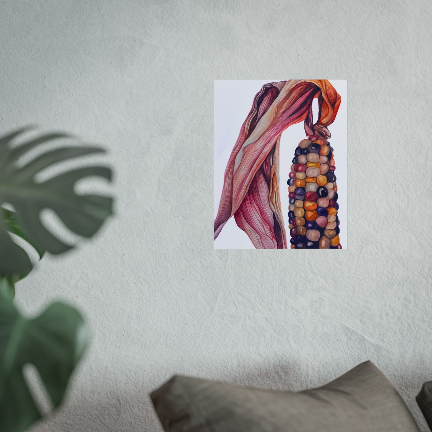 Indian Corn Giclée Art Print — Colorful Autumn Maize Wall Art