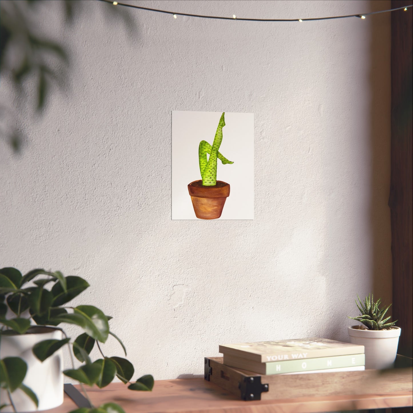 Potted Cactus Legs Print