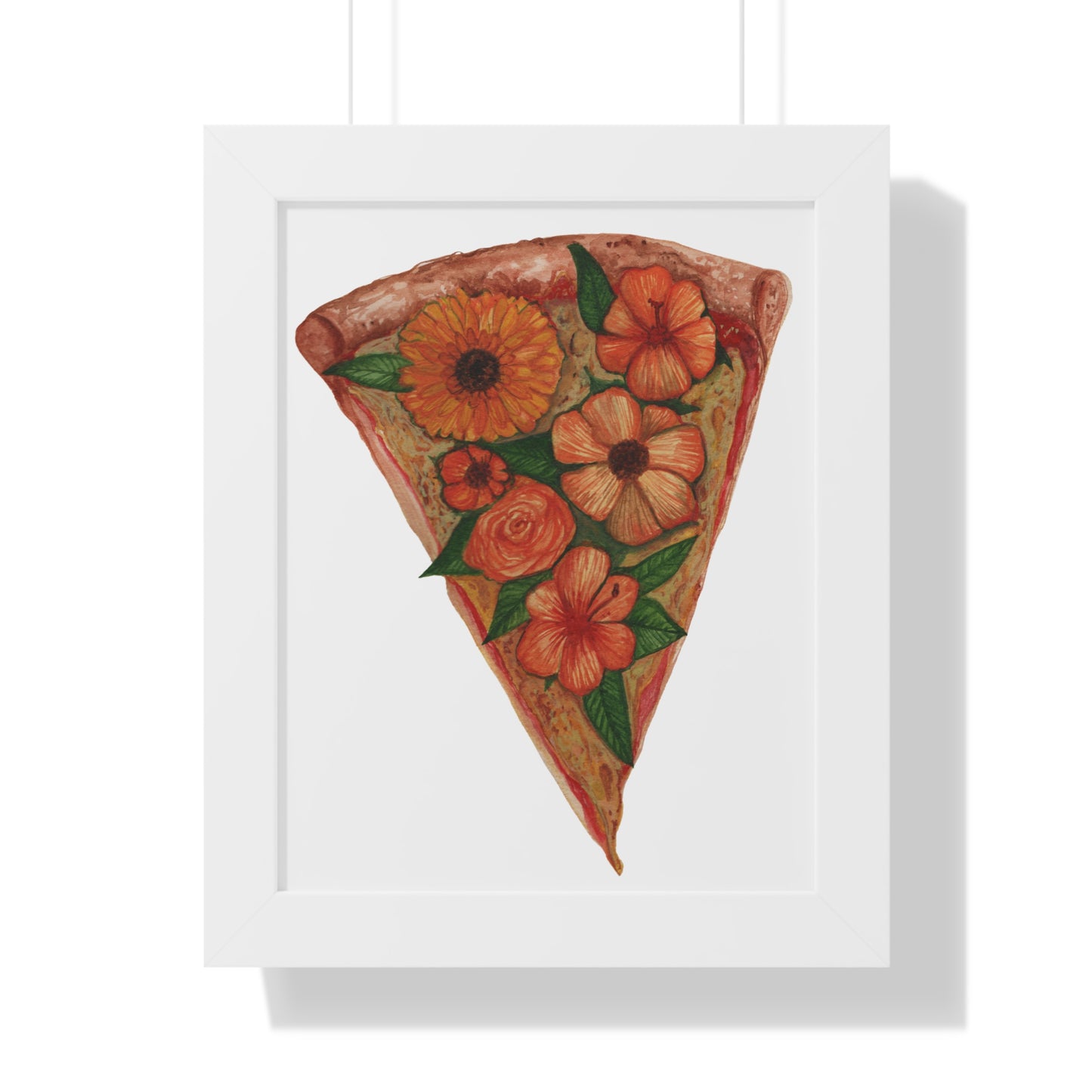 Floral Pizza Slice Art Print