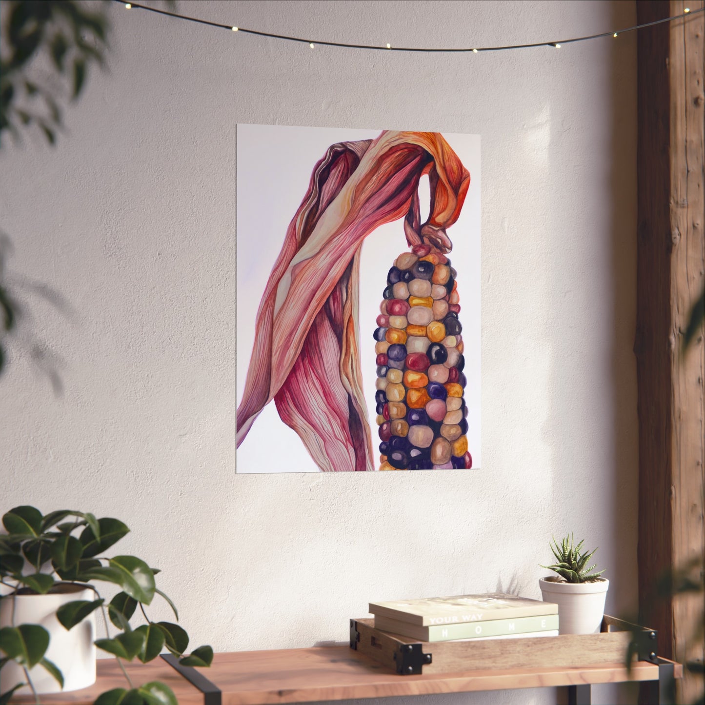 Indian Corn Giclée Art Print — Colorful Autumn Maize Wall Art