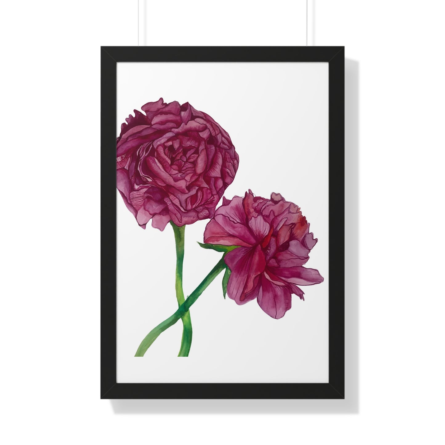 Pink Peony Framed Art Print