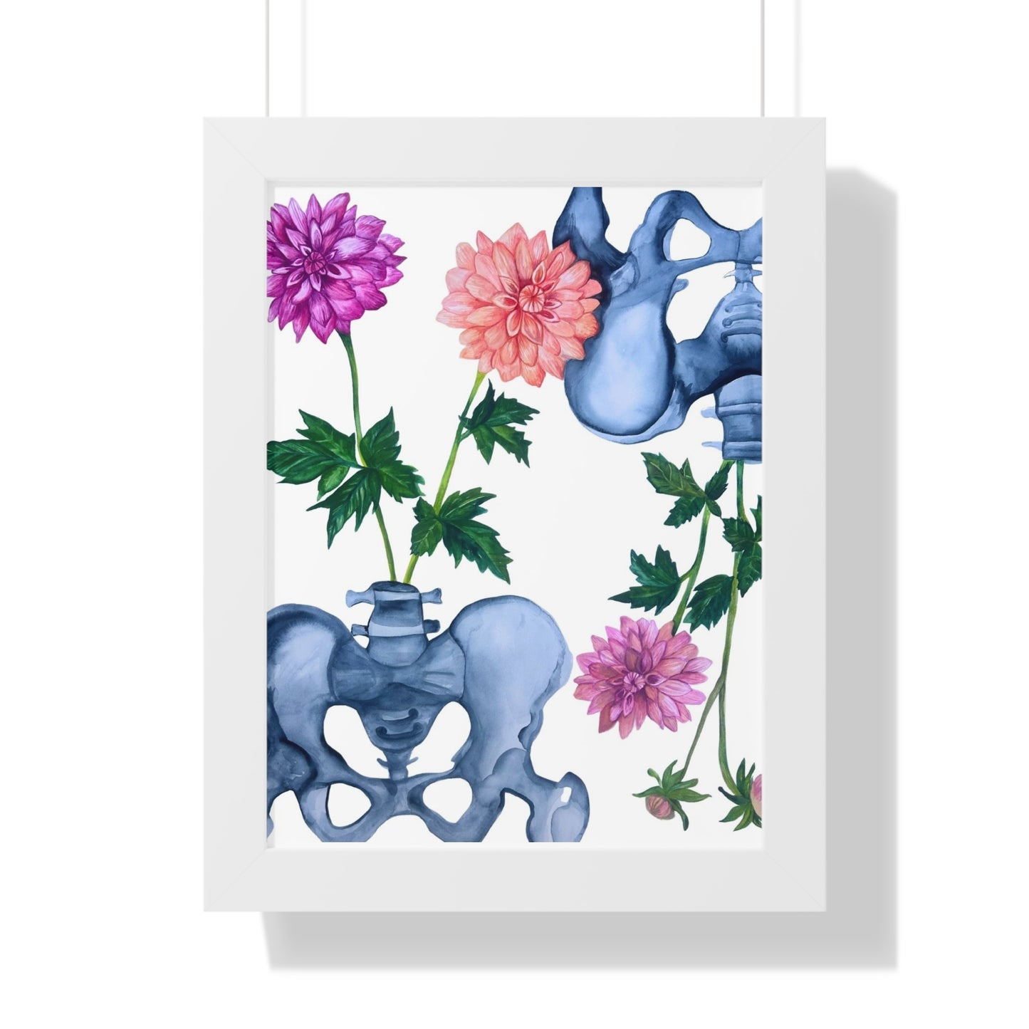 Anatomical Pelvis Floral— Botanical Medical Art Print