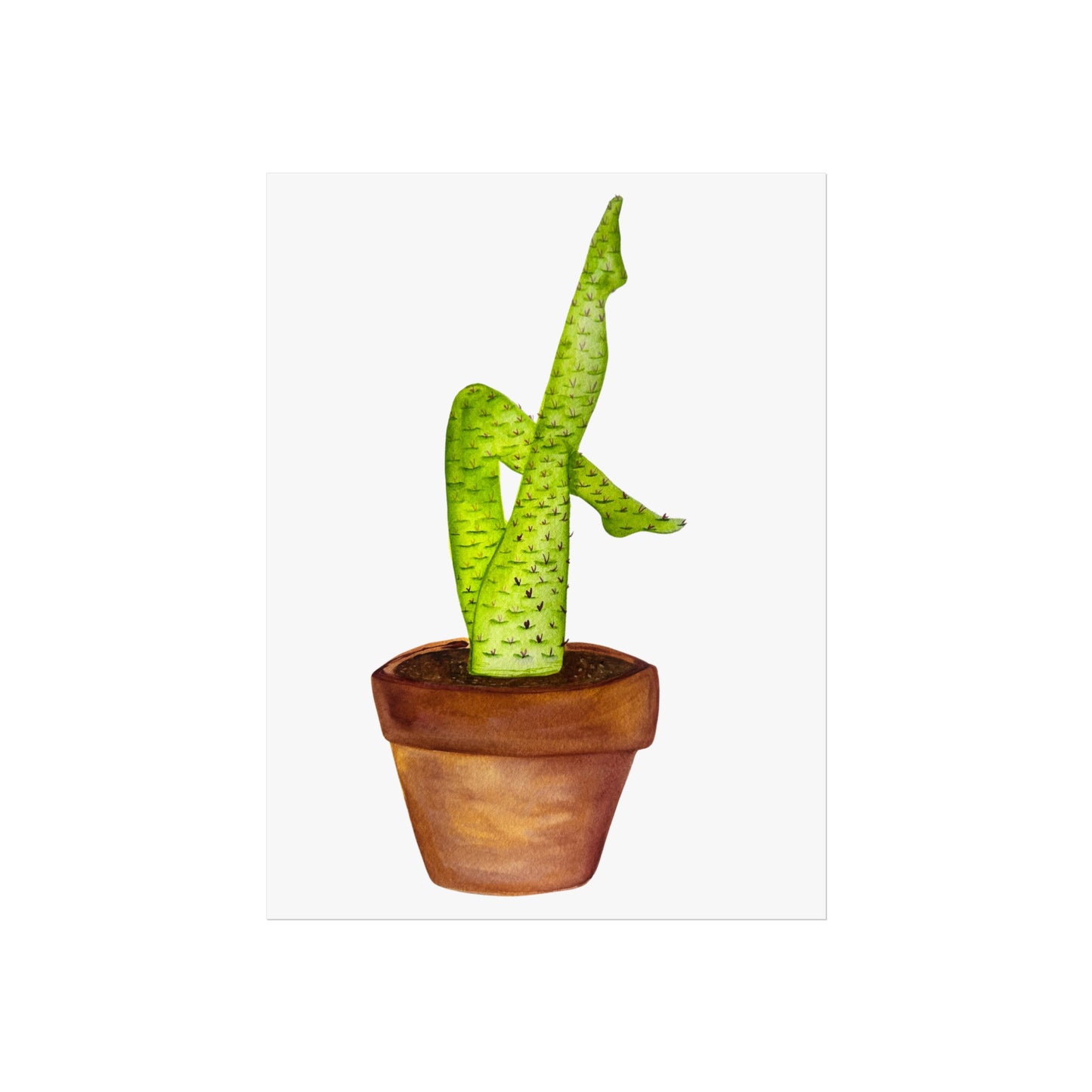 Potted Cactus Legs Print