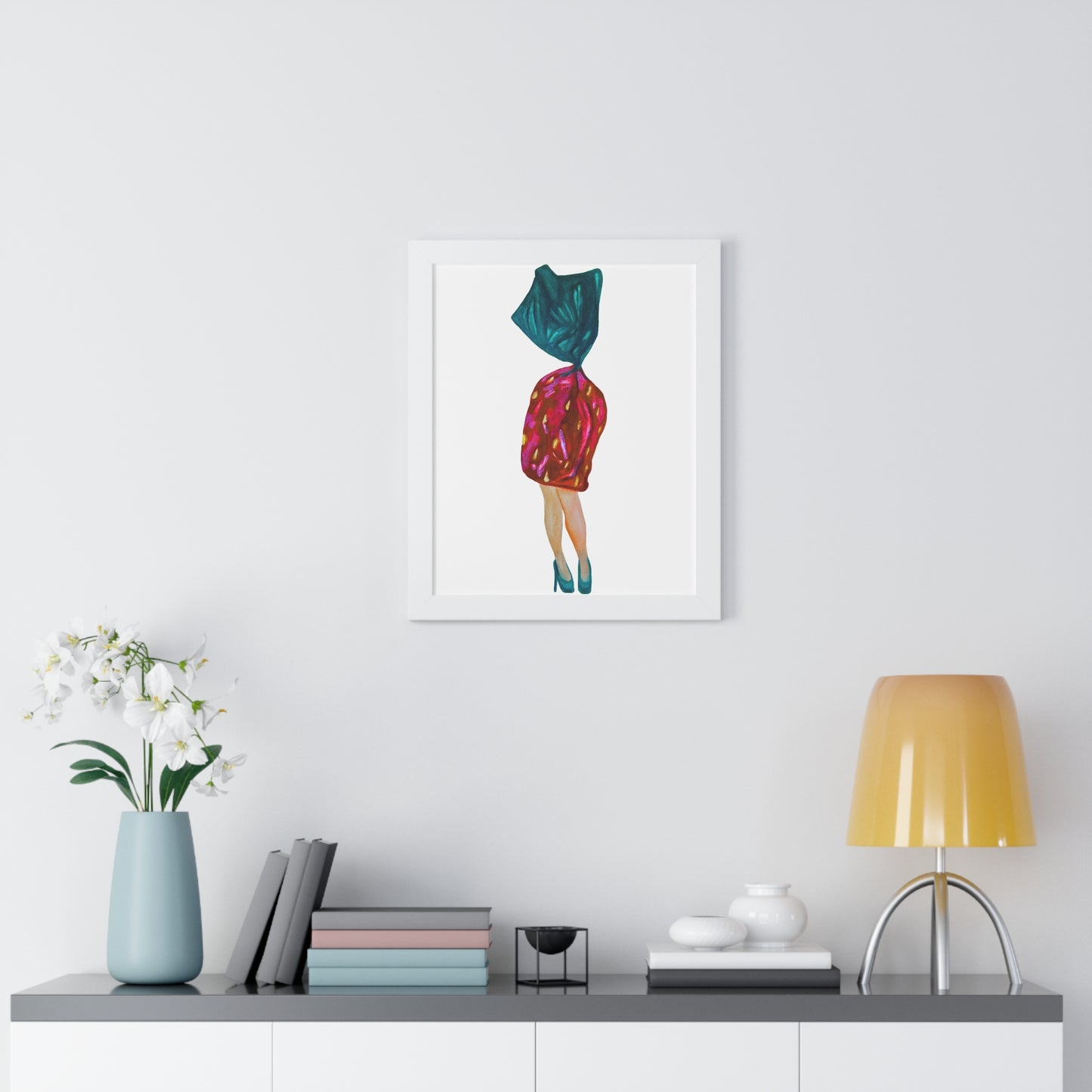 Fashion Art Print  - Grandma Strawberry Candy with Legs